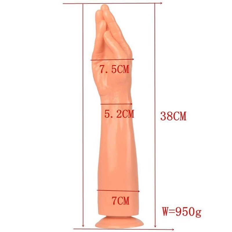 15 inch Realistic Tapered Fingers Fisting Hand Forearm Dildo Suction Cup Sex Toy gallery