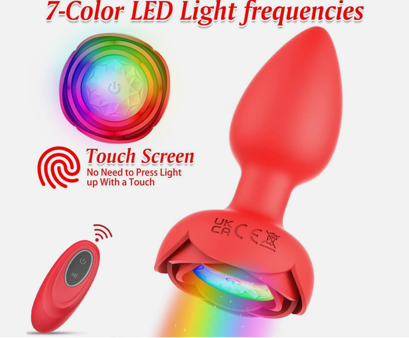 Vibrating Butt Plug Anal Plug With Flashing Light Base Anal Sex Toys LED Light