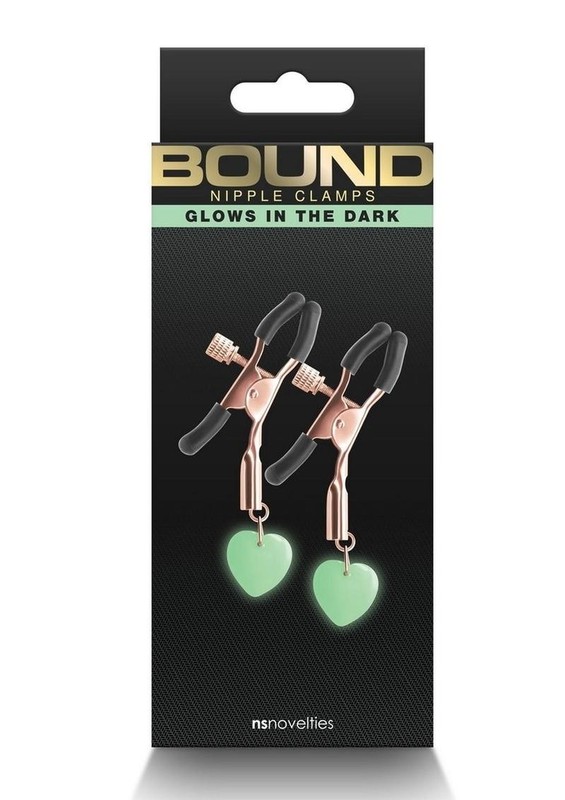 Bound Nipple Clamps G3 Iron Glow in the Dark – Rose Gold – FREE SHIPPING