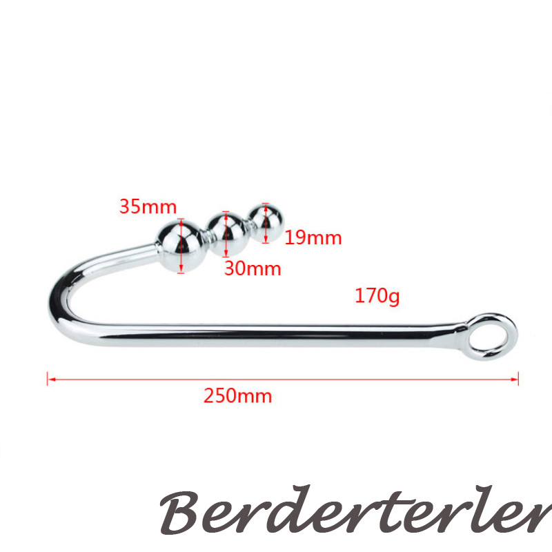 Stainless Steel Anal Plug Anus Hook with Ball Prostate Massager Dilator Sex Toys gallery