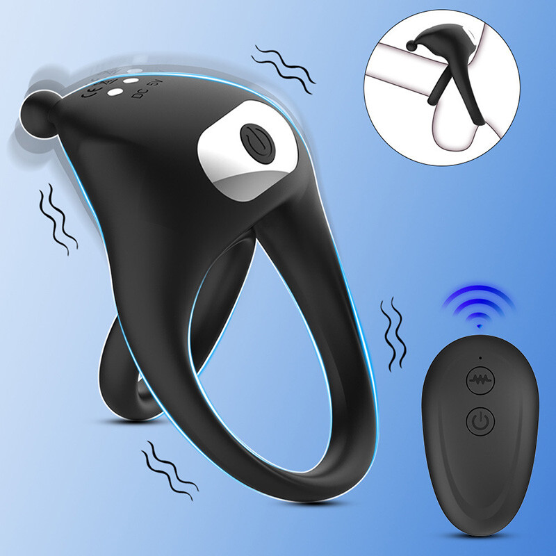 10-Speed USB Magnetic Charging Vibrating Ring Vibrator Dildo Sex Toy With Remote gallery