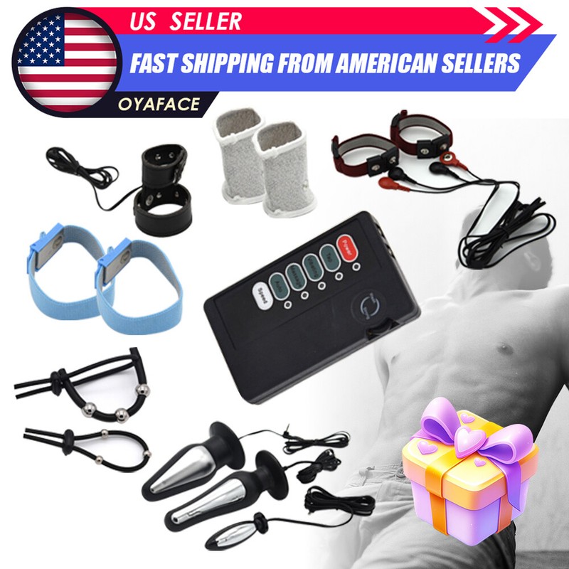 Electric E-Stim Shock Vibrating Orgasm Prostate Anal Butt Plug Penis-Cock Ring