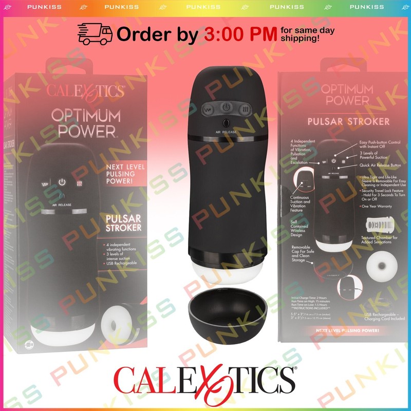 Optimum POWER Pulsing Masturbator💋4 Mode Vibrating USB Rechargeable Sex Toy