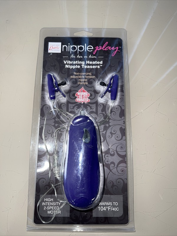 California Exotics Nipple Play Advanced Vibrating Heated Nipple Teasers Freeship