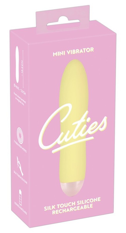Mini Rechargeable Vibrator 7 Modes Waterproof Silicone Yellow