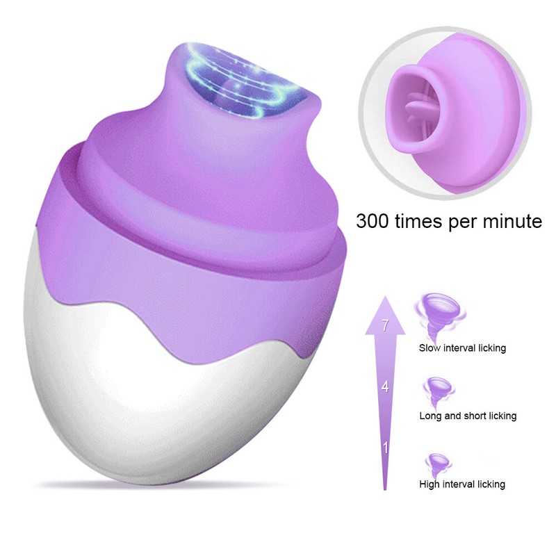 Clit Licking Vibrator for Women Silicone Tongue Adult Sex Toys USB Rechargeable
