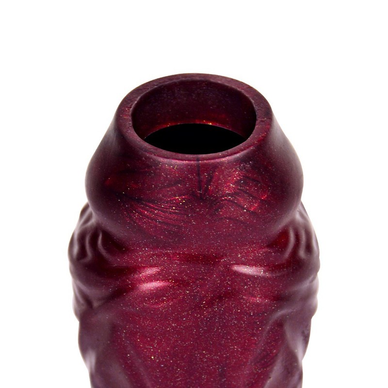 Black Warrior Open-End Silicone Sleeve Texture Male Enlarger Enhancer Sheath Toy gallery