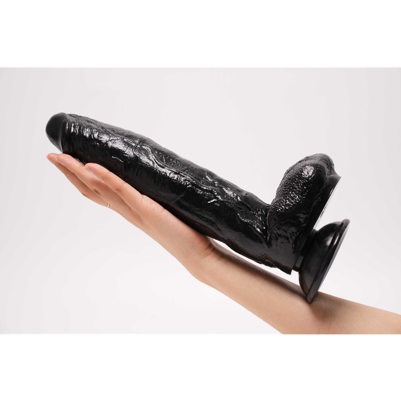 Women's Vaginal Anal Massage Black Dildo Sex Toys Large Long Penis Huge Dildo gallery