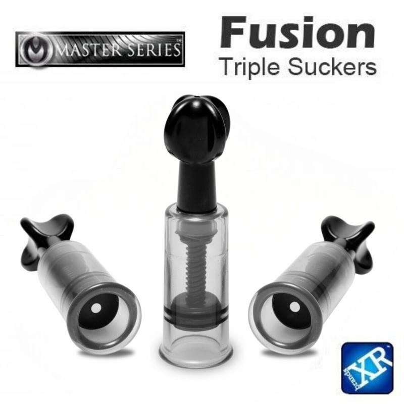 Fusion Triple Suckers Pussy Nipple Clit Climax Orgasm Suction Pump
