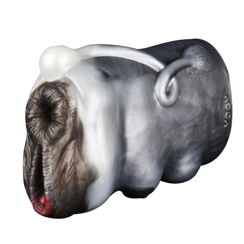 Lifelike White Black Color Mixed Ultral Soft Male Masturbator Silicone Stroke…