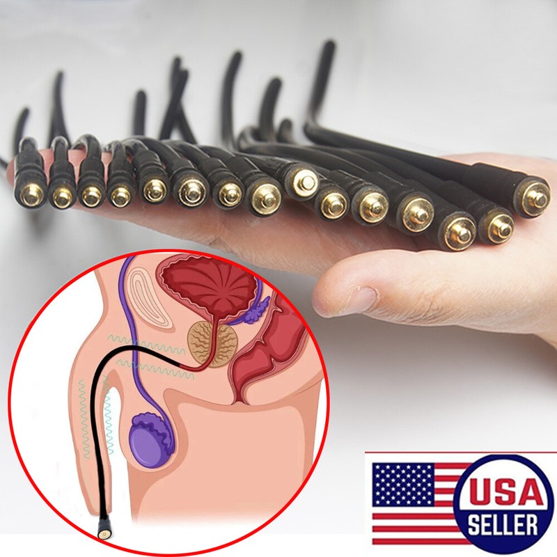 E-Stim Sounding Flexible Prostate Massager Penis Plug Cock Stretcher Sex Toys gallery