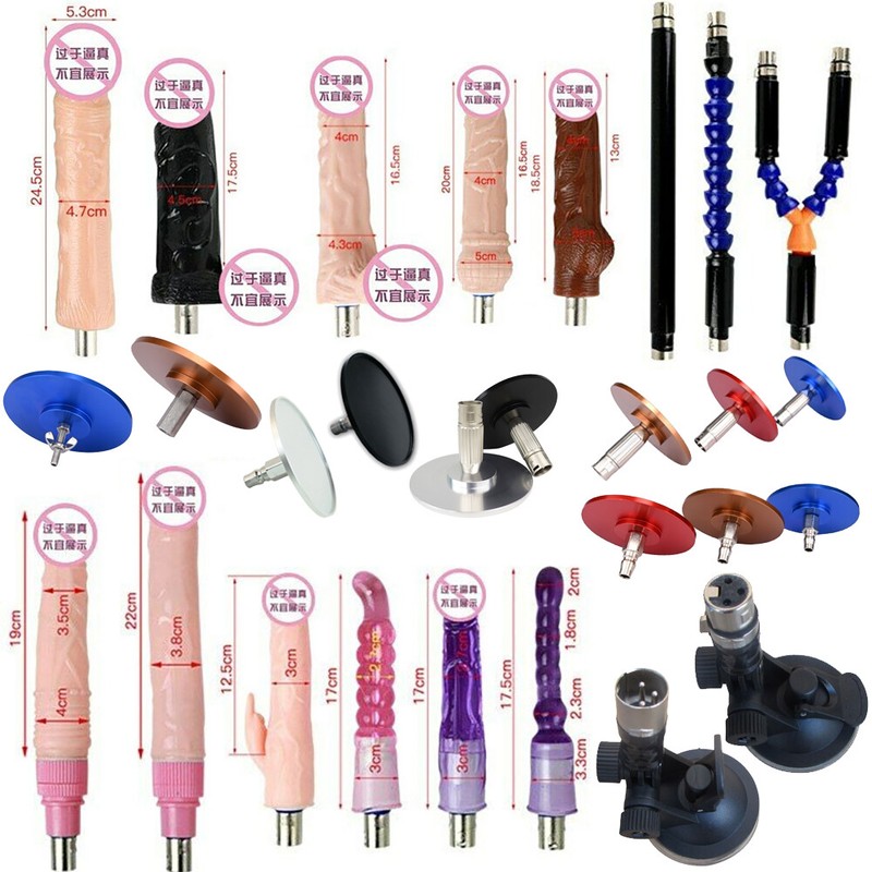 Lot Types Traditional Sex Machine A2 / F2 Attachment 3XLR with Dildo Suction Cup