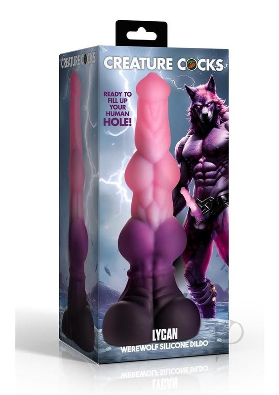 Creature Cocks Lycan Werewolf Silicone Dildo – Pink/Purple