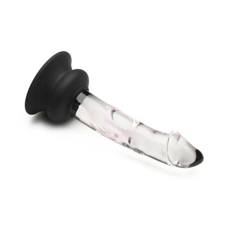 Pleasu Crystals 5.6 Inch Realistic Borosilicate Glass Dildo with Suction Cup gallery