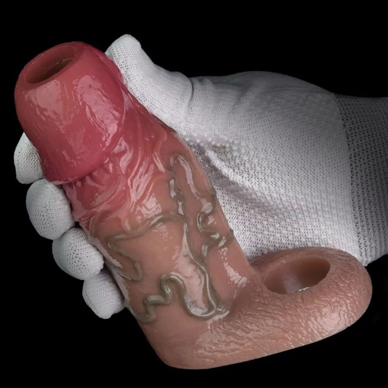 Realistic Male Cock Girth Enlarger Enhancer Penis Extender Sheath Sleeve