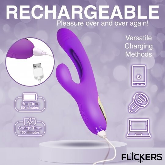 Tri Flick Silicone Flicking Rabbit Vibrator gallery