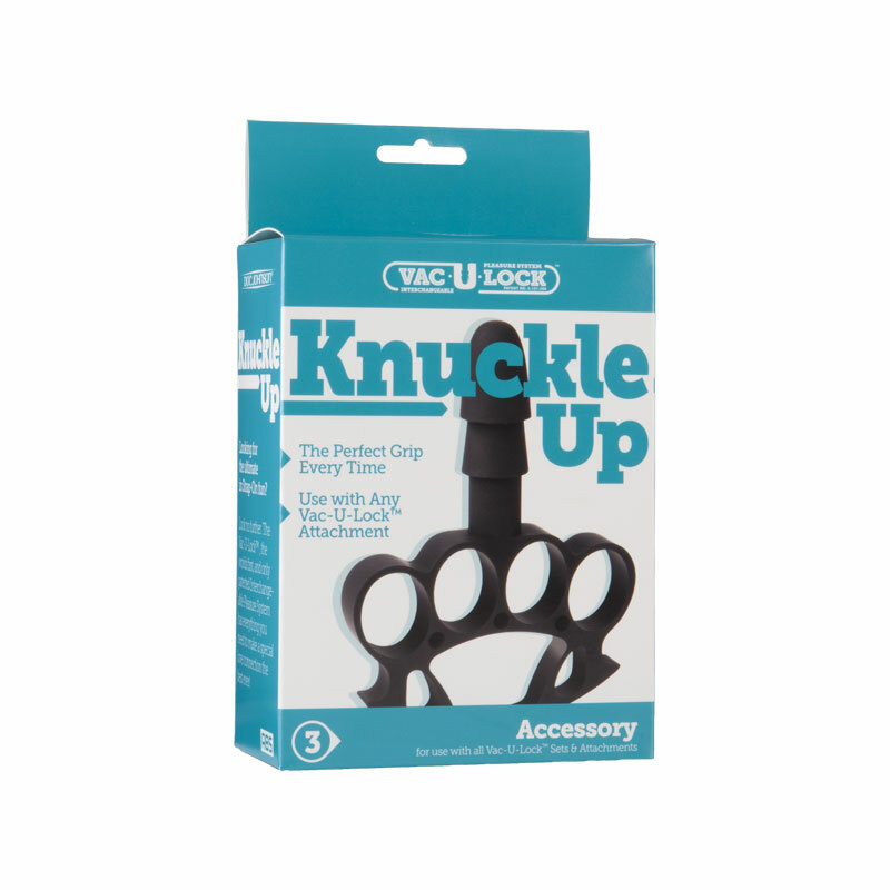 Vac-U-Lock Knuckle Up Black Attachment Accessory Fetish Sex Toy