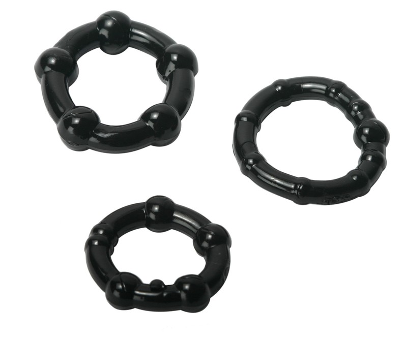 Black Performance Erection Enhancement Rings- Size Matters gallery