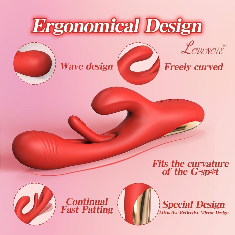 Tapping Patting Sucking Vibrator for Women Clit G-spot Stimulator Dildo Sex Toys gallery