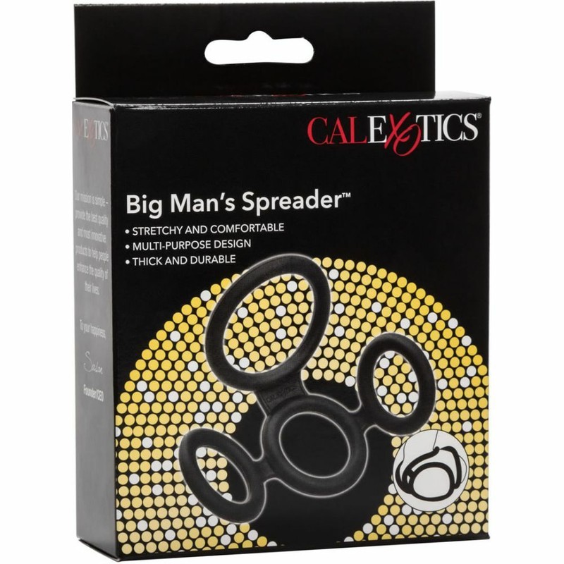 Silicone Penis Ring Cock Balls Spreading Stretcher Erection Enhancer Men Sex Toy