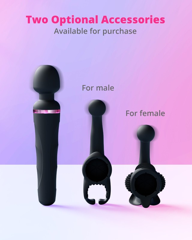 LOVENSE Domi 2 Wand Massager Vibrator+Gemini Vibrating Nipple Clamps Adjustable gallery
