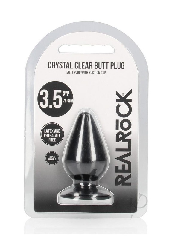 RealRock Crystal Clear Anal Plus 3.5in – Black