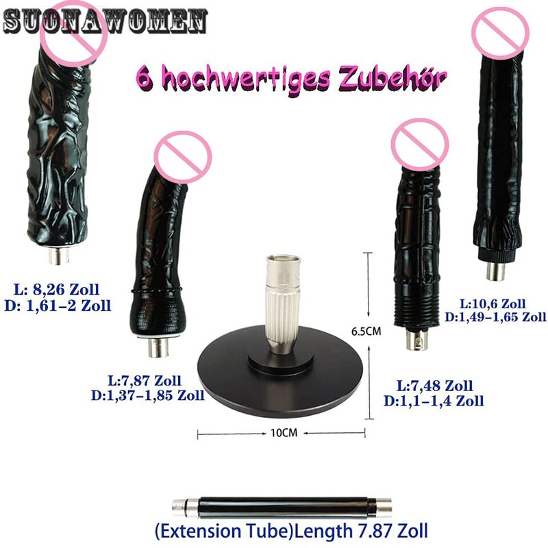 Updated Version Sex Machine Gun Black Dildo Automatic with 3XLR Suction Cup gallery