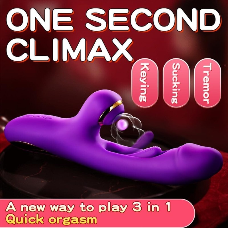 Rabbit Flapping Patting Vibrator Clitoris Sucking G Spot Dildo Sex Toy For Women gallery