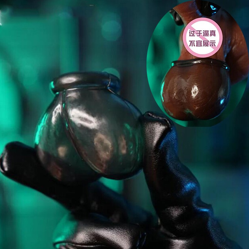 Male Cock Penis Sling Ring Ball Stretcher Scrotum Sack Testicle Cage Sex Toys SM