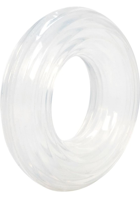 Premium Silicone Cock Ring - Large - Clear gallery