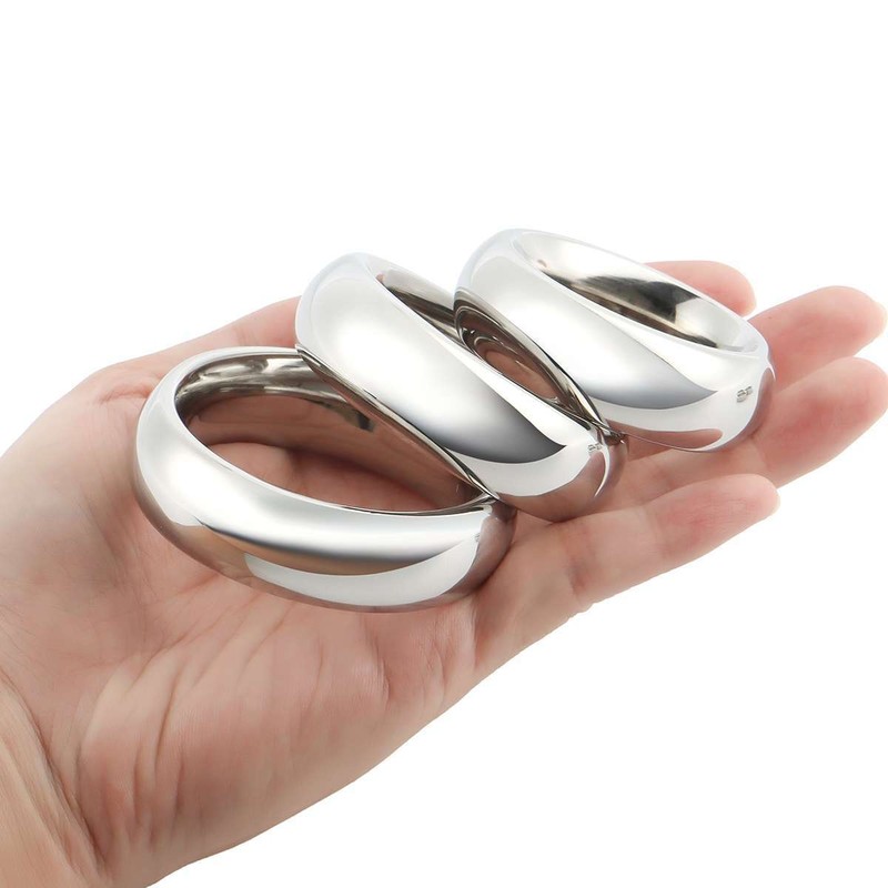 Male Heavy Duty Stainless Steel Cock Ring Penis Enhancer Band 1.6/1.8/2" Sex Toy gallery
