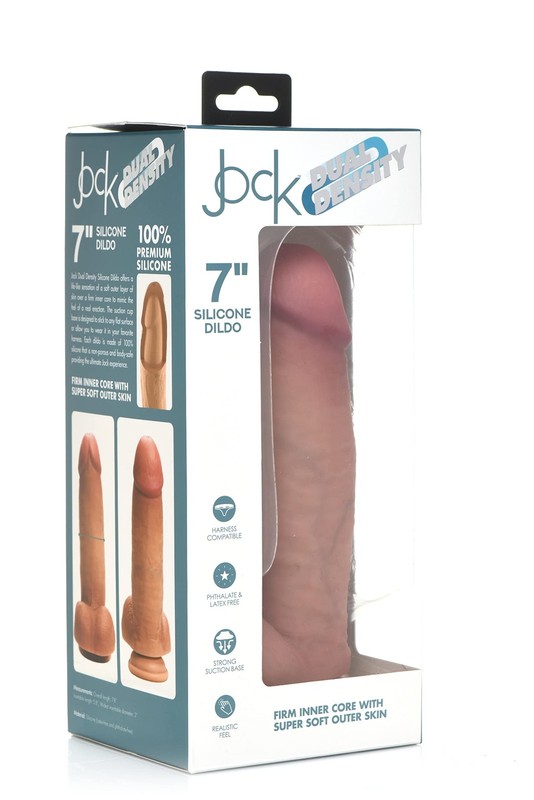 Ultra Realistic Dual Density Silicone Dildo with Balls - 7 Inch gallery