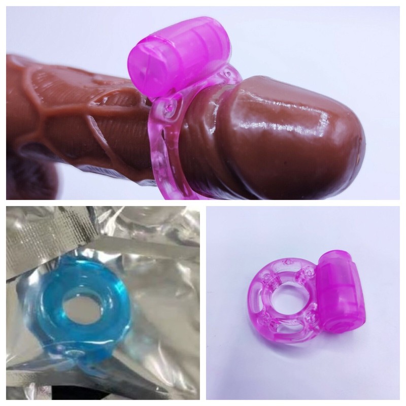 Vibrating Cock Ring-Clitoris Stimulator- Men&rsquo;s Sex Toy + Bonus Solid Cock Ring