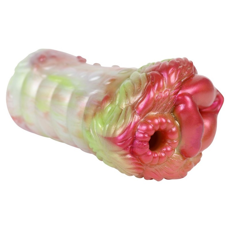 Monster Fantasy Dual Tunnel Male Stroker 3D Textured Silicone Masturbator SexToy gallery