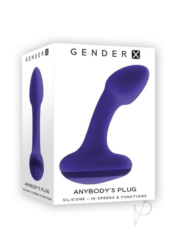 Gender X Anybody`s Plug Rechargeable Silicone Vibrating Butt Plug – Blue
