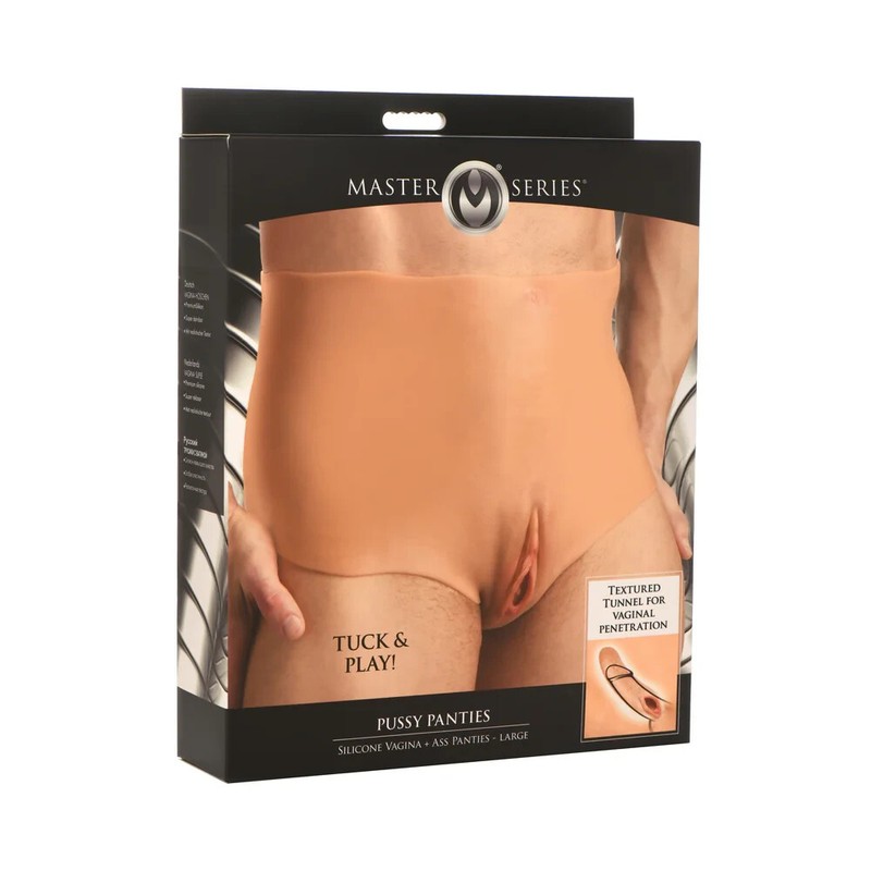 Master Series: Pussy Panties Silicone Vagina+Ass Panties – S —FREE SHIPPING!!!