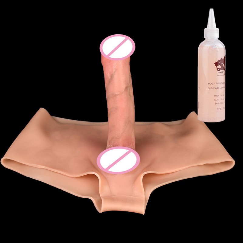 22cm Solid Realistic Dildo Pants Skin Feeling Real Veins Wearable Dick Butt Plug gallery