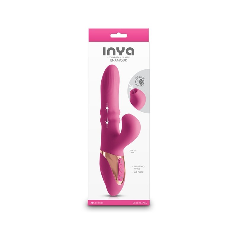 NS Novelties Inya Enamour Rechargeable Rabbit Pink – Clitoral Vaginal Vibe