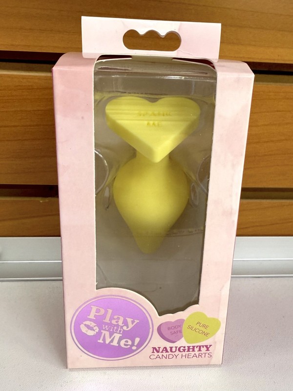 Naughty Candy Heart Spank Me Silicone Anal Butt Plug Beginner Anal Sex Toy