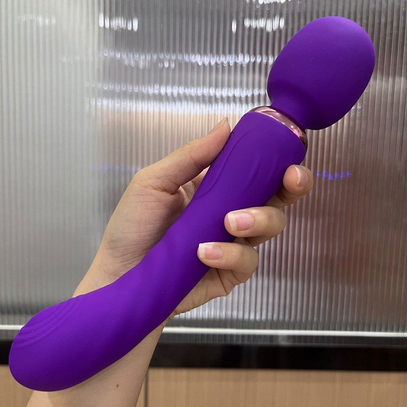 Double Head Clit G-spot Vibrator Dildo Wand Massager 10 Speed Sex Toys for Women