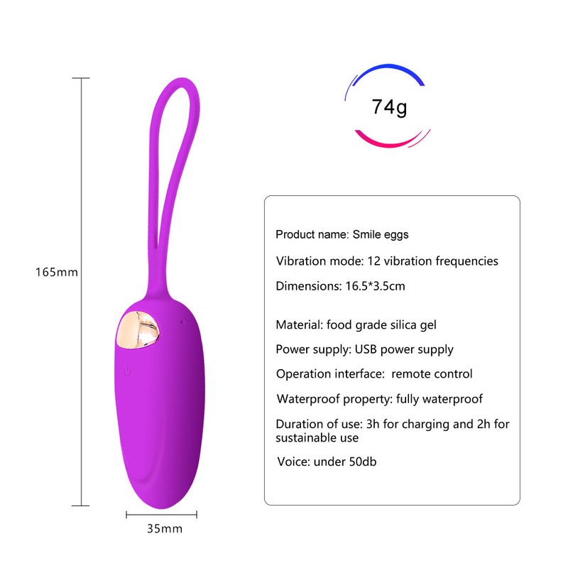 Wireless Remote Control Vibration Egg USB Charging Frequency Conversion Massager gallery