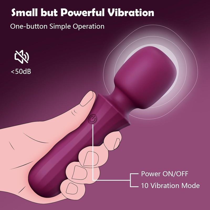 Dual Attachment Wand Vibrator for Enhanced Pleasure and Sensual Experiences gallery