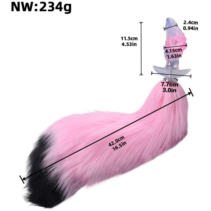 Jeweled Crystal Butt Plug Faux Tail Premium BDSM Cosplay Adult Toy for Women Men gallery