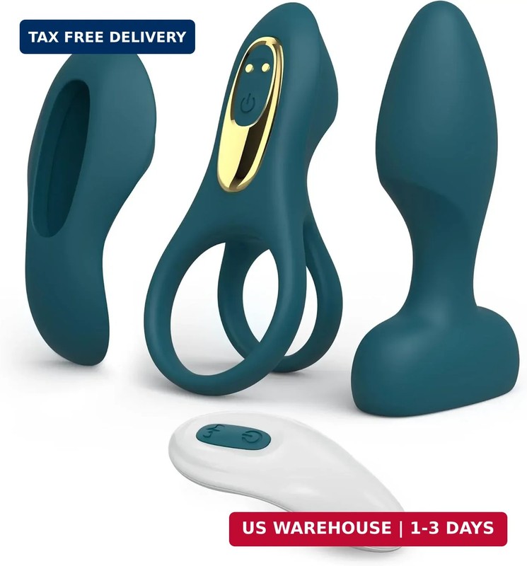 Tracy&rsquo;s Dog Vibrator Kit for Couples, Removable Vibrating Bullet with 3 Silicone