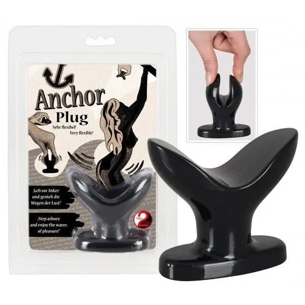 Anchor Plug TPE Black Soft Smooth Feeling Filling Wide Base gallery