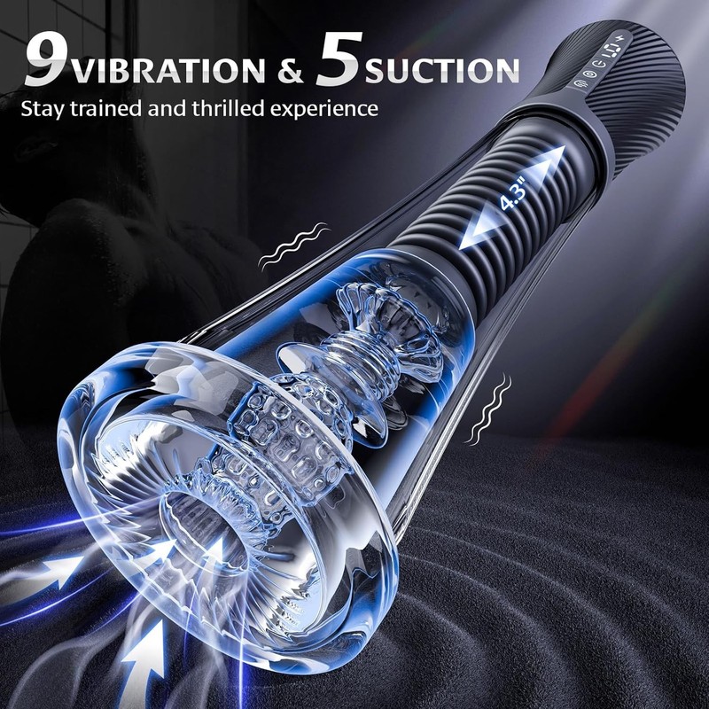 Intelligent Vibrating Penis Pump – See It Grow with 2 Sleeves & 6 Rings Included gallery