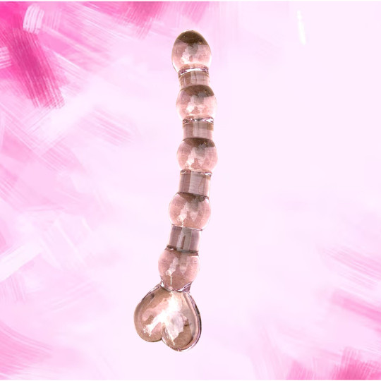 Crystal Glass Wand Dildo, Heart Glass Penis, Anal Butt Plug for Sex Toys