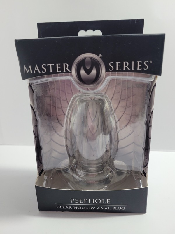 New – Small MASTER SERIES PEEPHOLE CLEAR HOLLOW ANAL PLUG