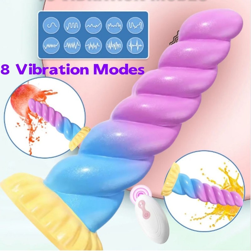 Realistic Dildo with Suction Cup 8 Vibration Modes Remote Control Penis Sex Toy gallery