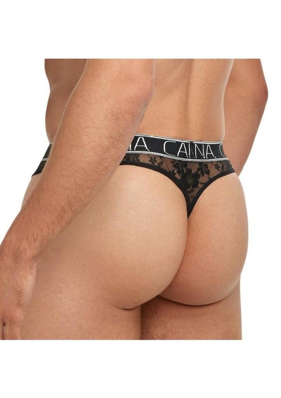 Banana Cabana Lace Nights Thong Sheer Floral Lace for Men gallery